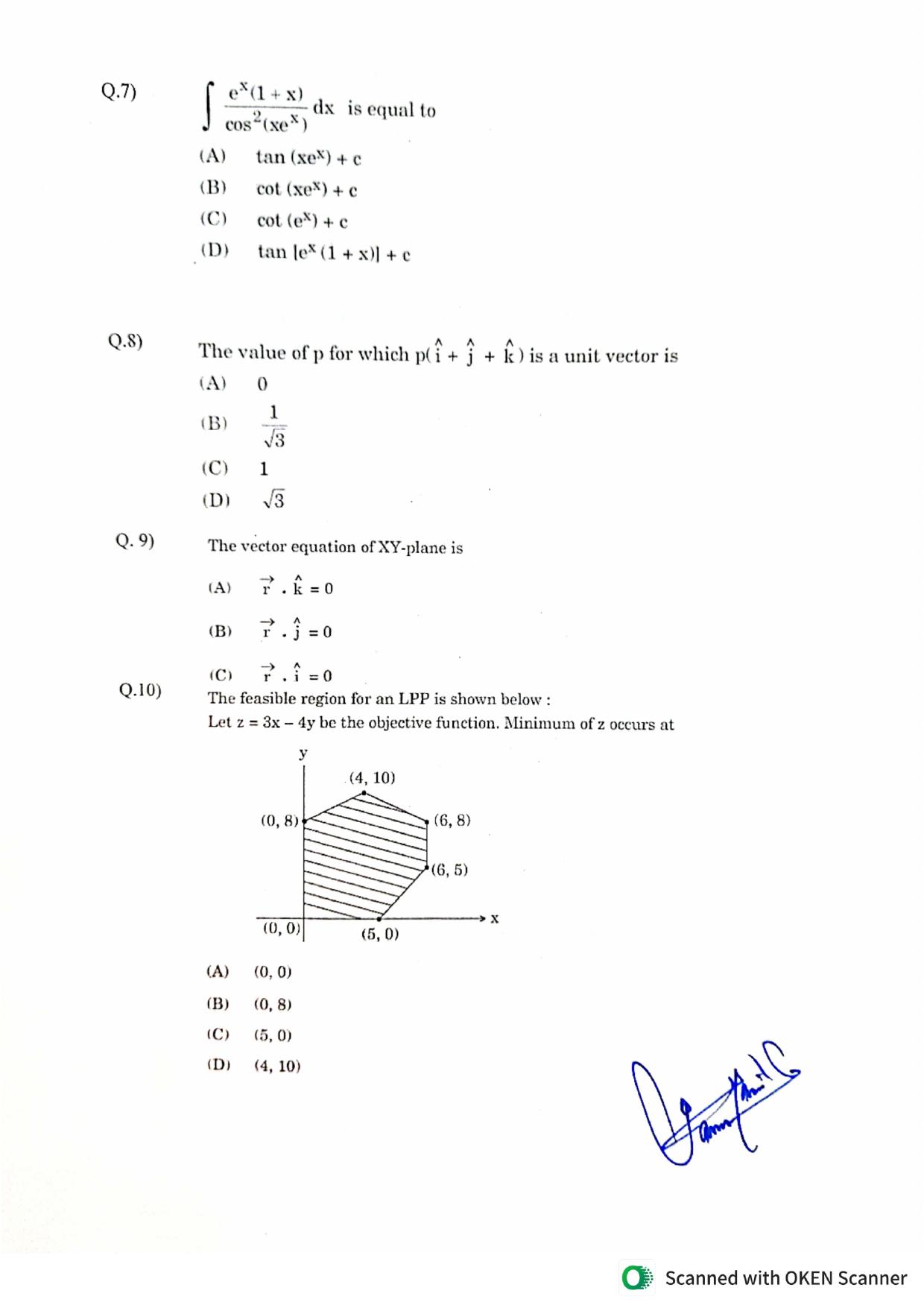 JKBOSE Class 12 Mathematics Model Question Paper - Page 2