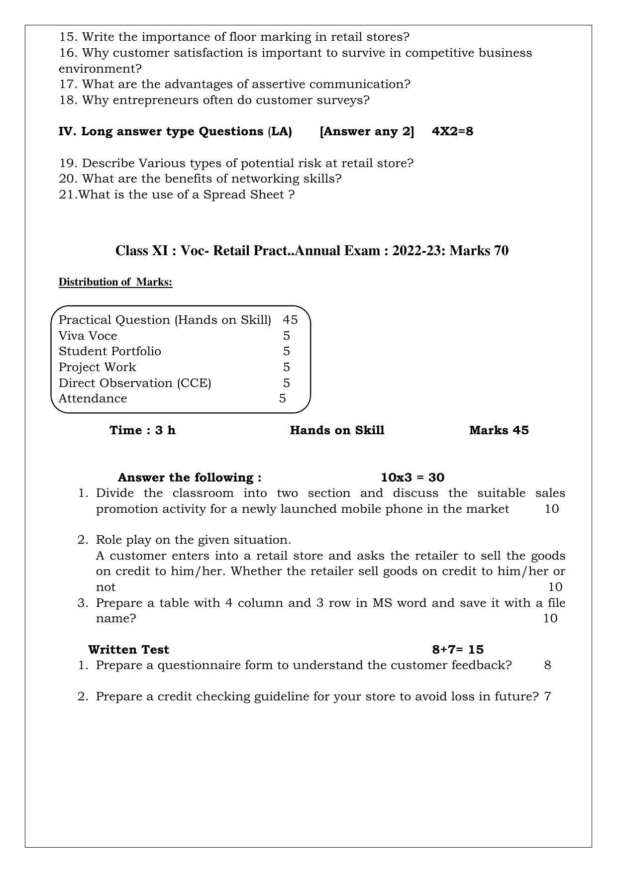 Tripura Board Vocational (Theo & pract) Question Paper 2023 - Page 10
