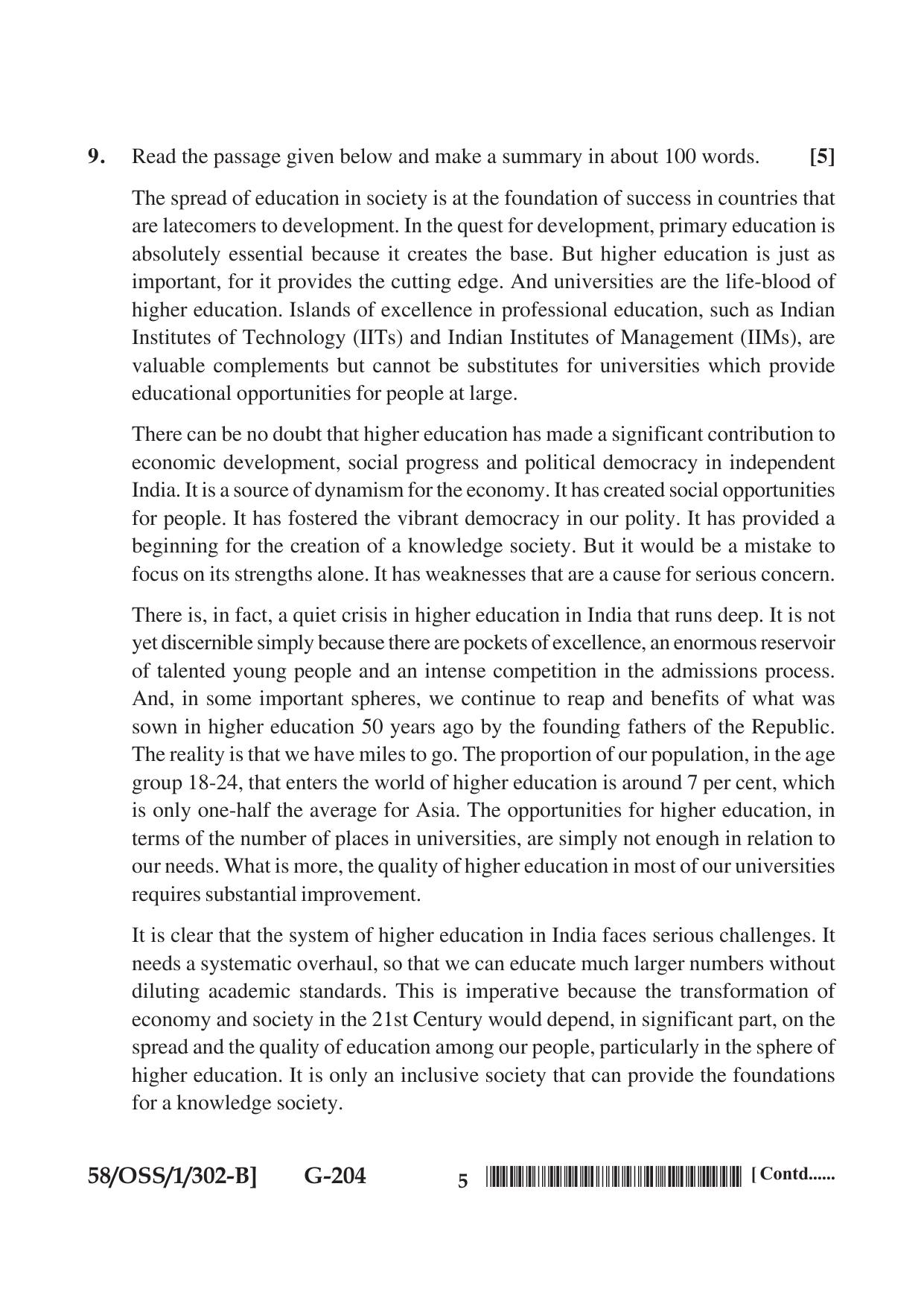 NIOS April 2019 Class 12 English (SET B) Question Paper - Page 5