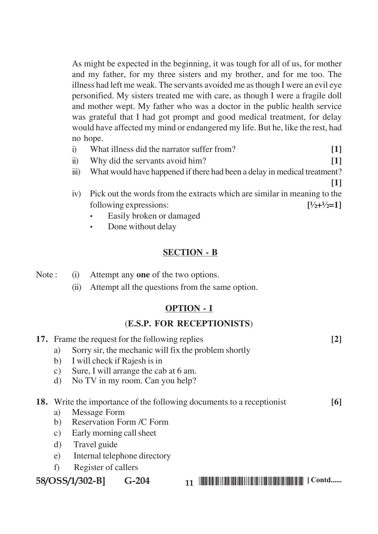 NIOS April 2019 Class 12 English (SET B) Question Paper - Page 11