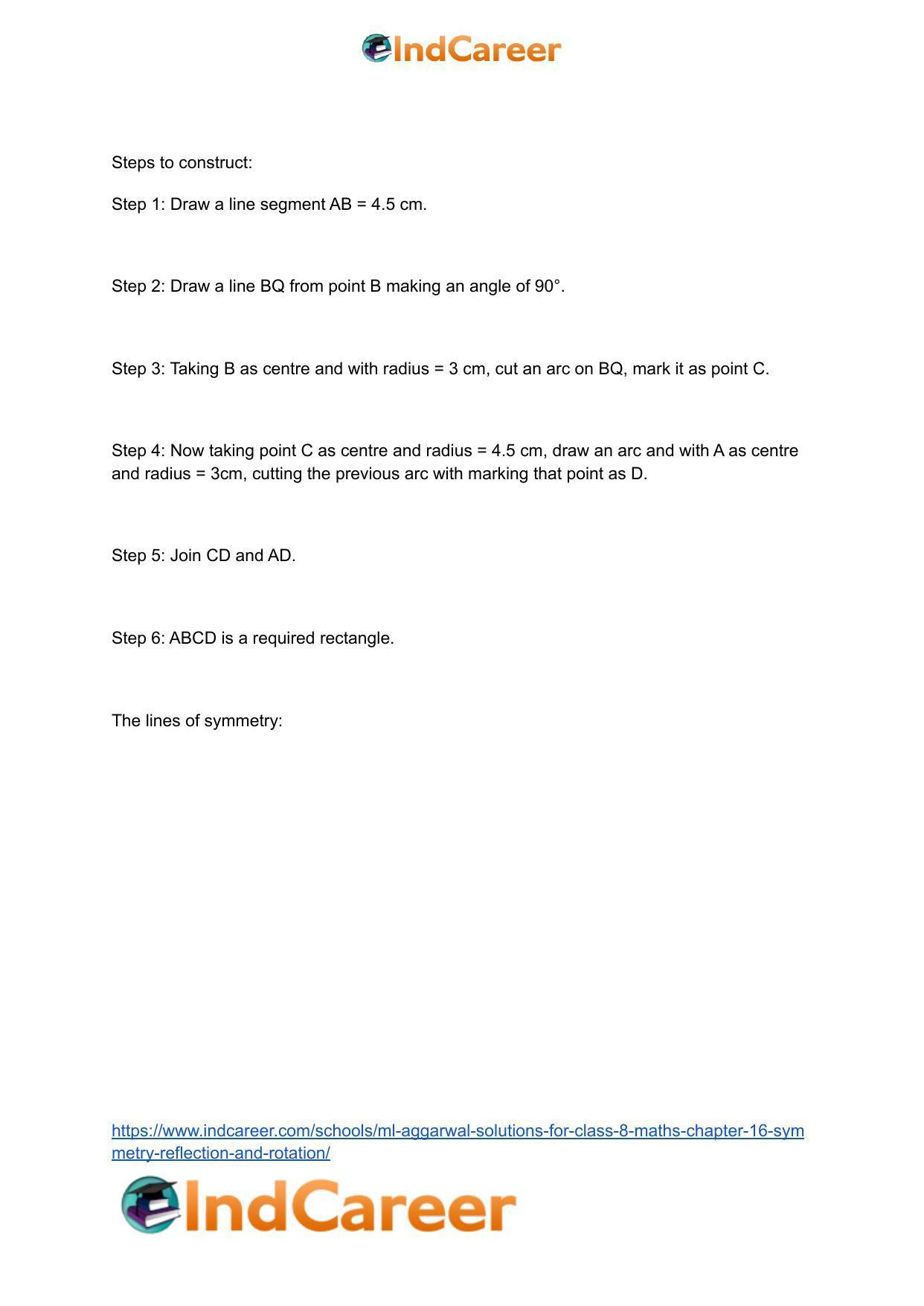 ML Aggarwal Solutions for Class 8 Maths Chapter 16- Symmetry Reflection and Rotation - Page 4