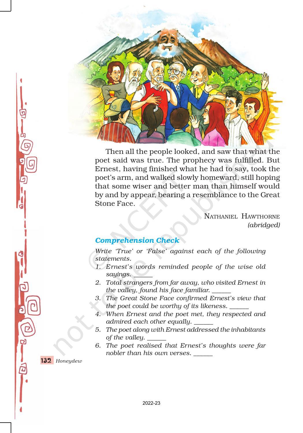 NCERT Book for Class 8 English Chapter 10 The Great Stone Face 2 - Page 5