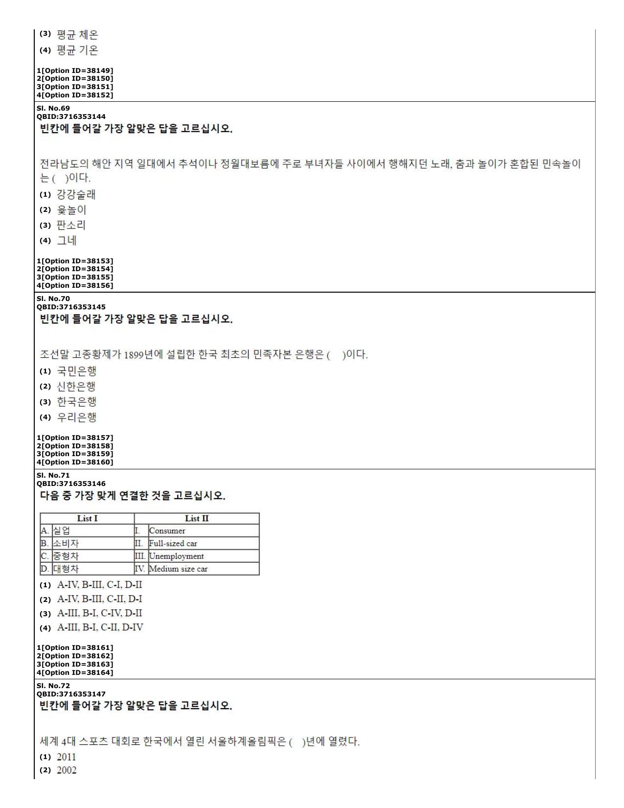 CUET (PG) 2022: PGQP-60 Korean (10-09-2022) Question Paper - Page 22