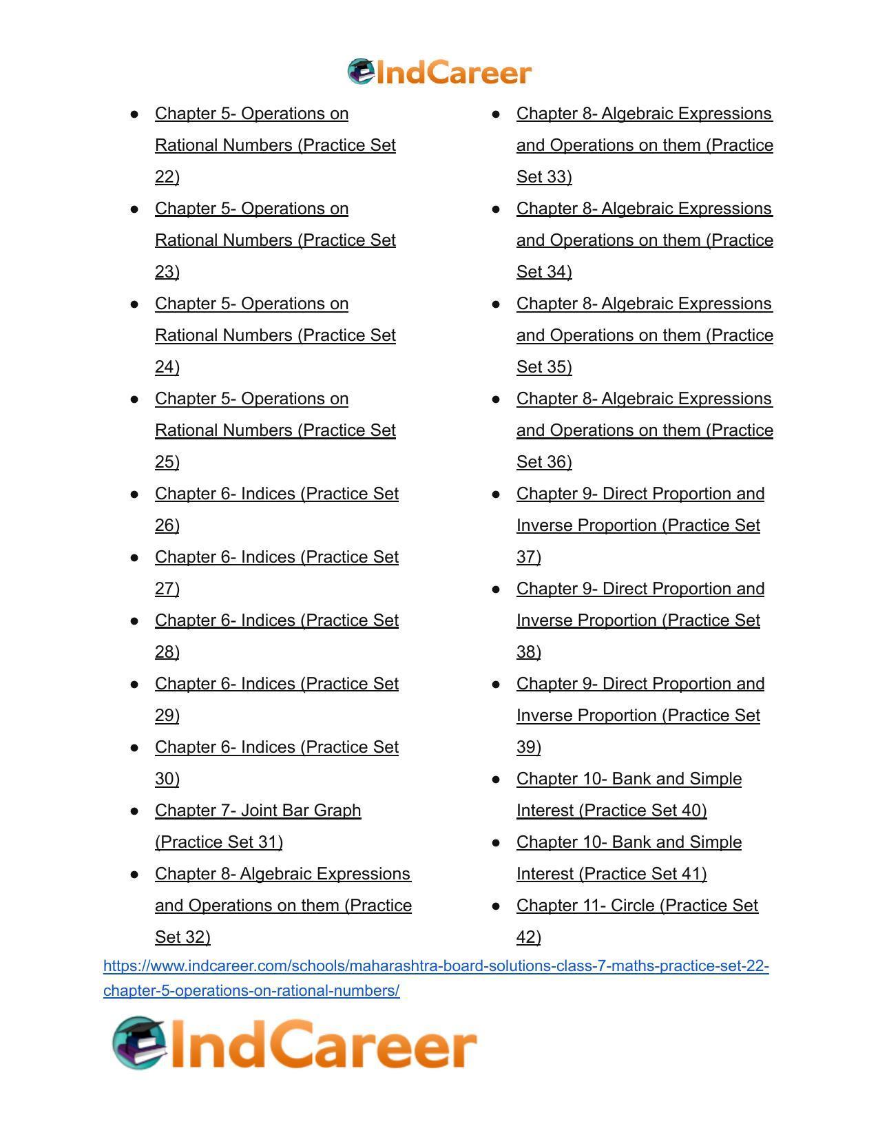 Maharashtra Board Solutions Class 7-Maths (Practice Set 22): Chapter 5- Operations on Rational Numbers - Page 12