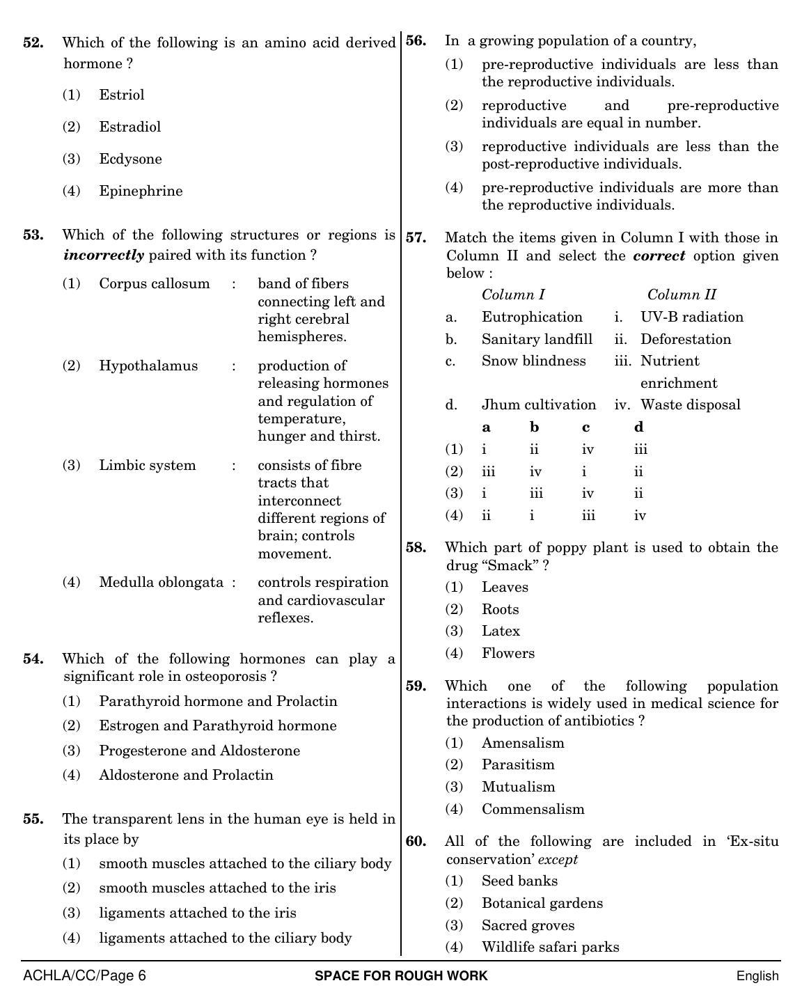 NEET English CC 2019 Question Paper - Page 6