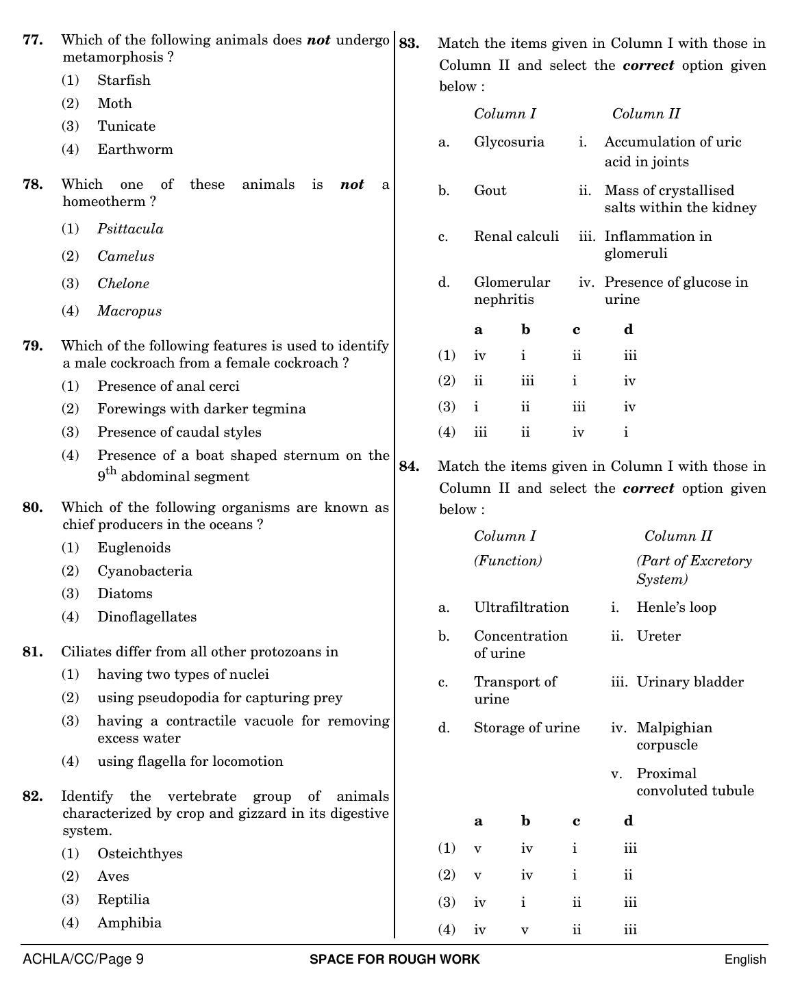 NEET English CC 2019 Question Paper - Page 9