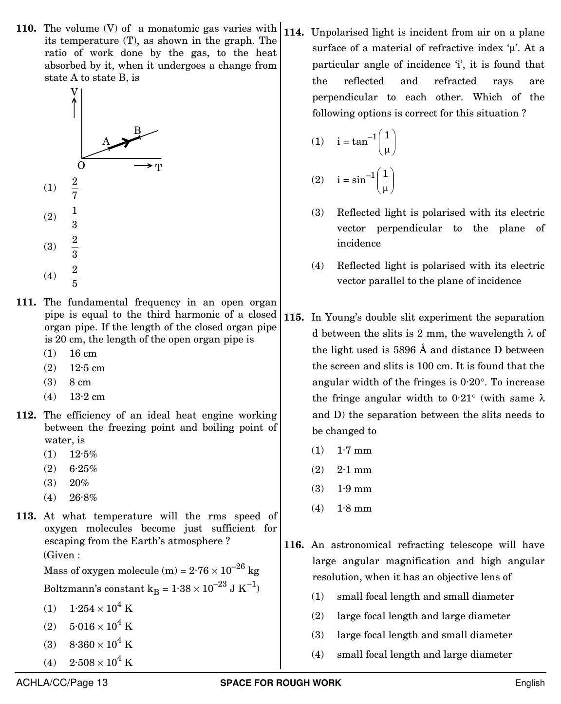 NEET English CC 2019 Question Paper - Page 13
