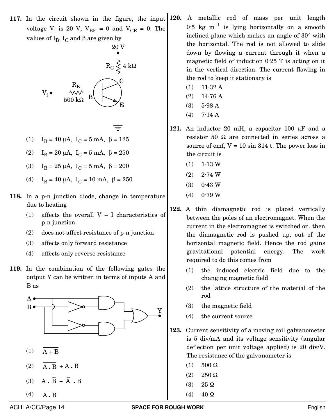 NEET English CC 2019 Question Paper - Page 14