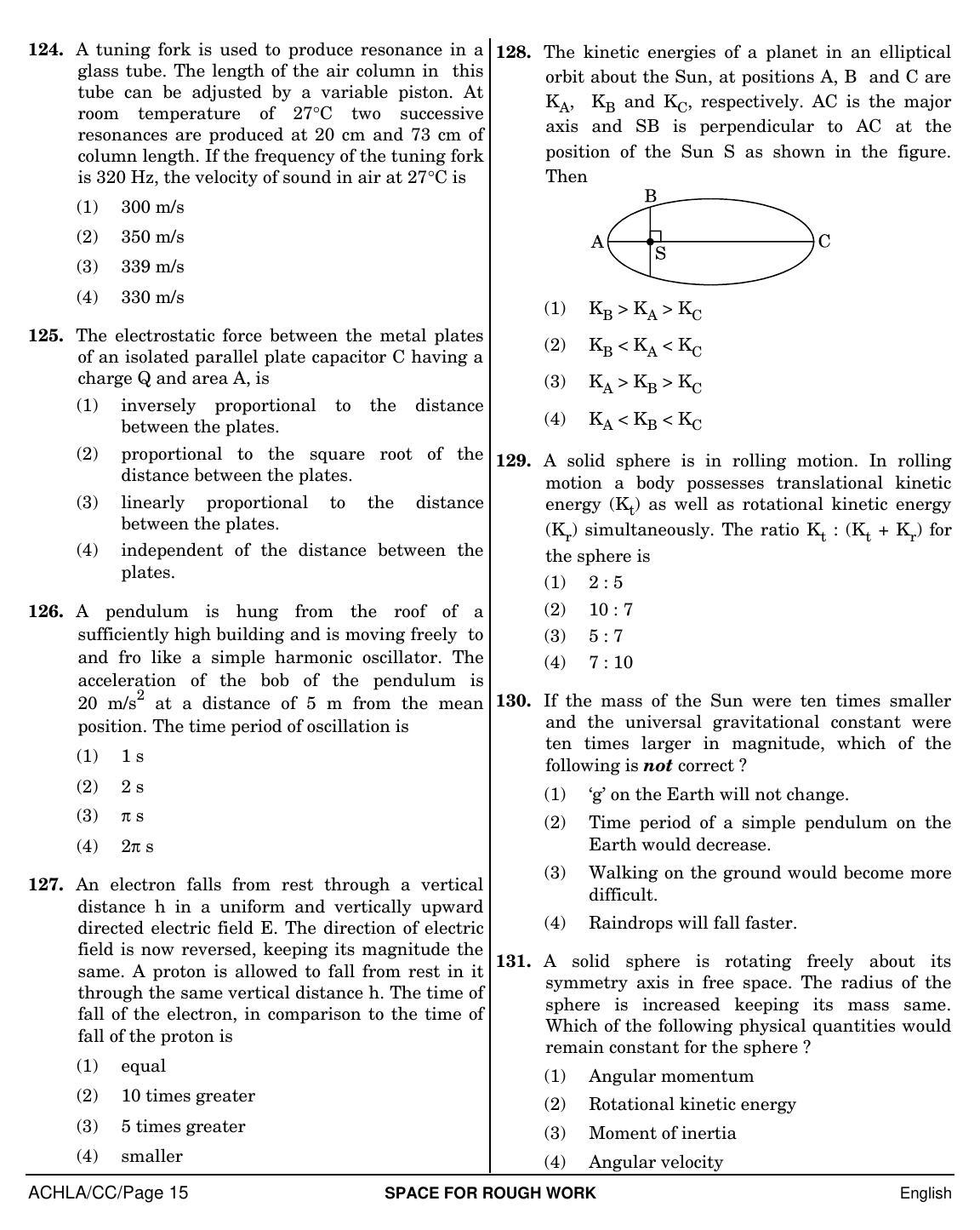 NEET English CC 2019 Question Paper - Page 15