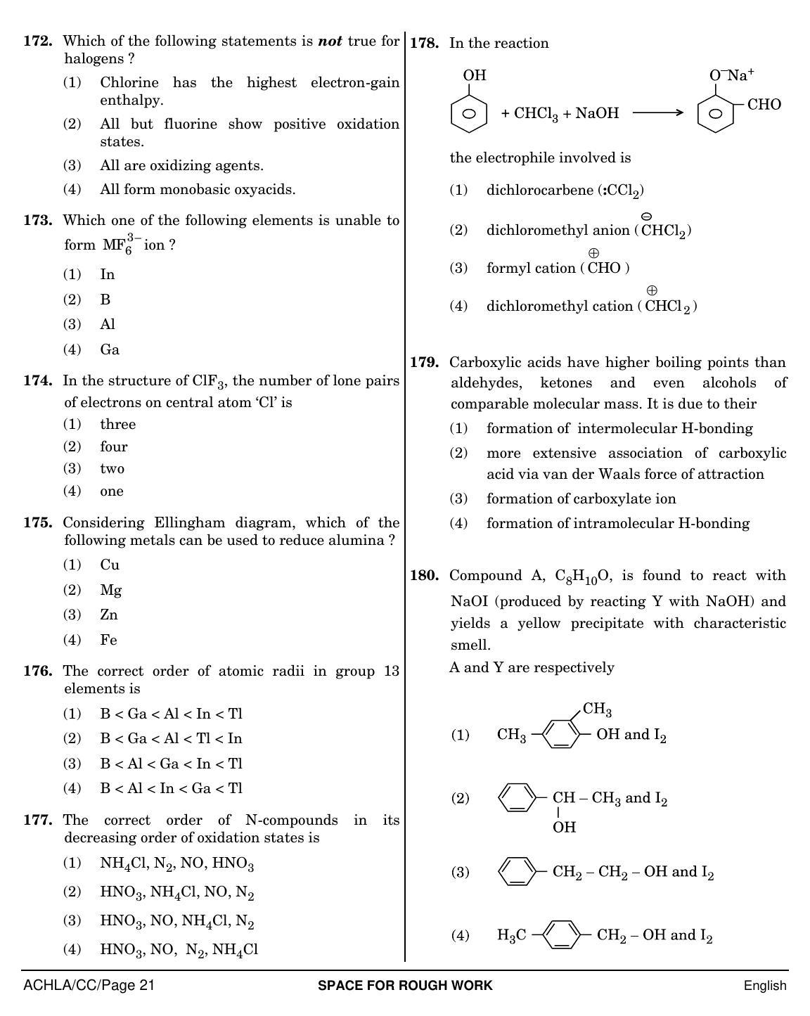 NEET English CC 2019 Question Paper - Page 21