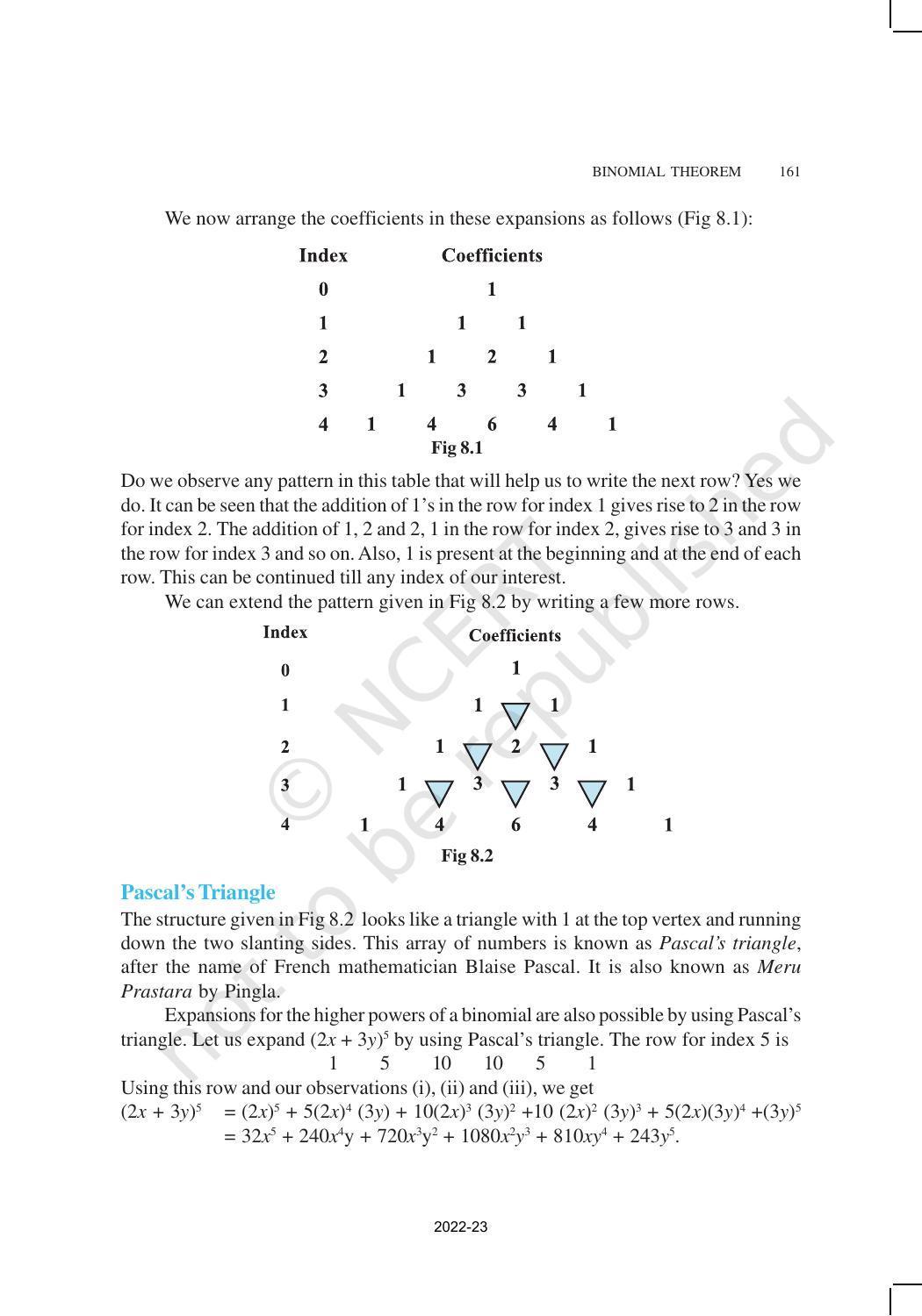 NCERT Book for Class 11 Maths Chapter 8 Binomial Theorem - Page 2
