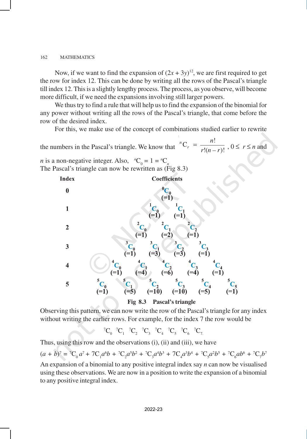 NCERT Book for Class 11 Maths Chapter 8 Binomial Theorem - Page 3