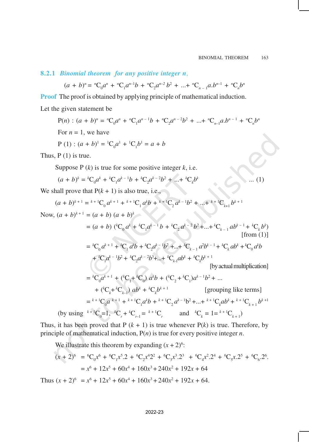 NCERT Book for Class 11 Maths Chapter 8 Binomial Theorem - Page 4