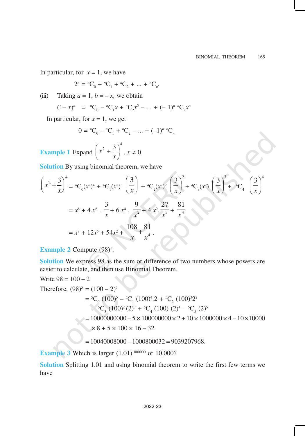 NCERT Book for Class 11 Maths Chapter 8 Binomial Theorem - Page 6