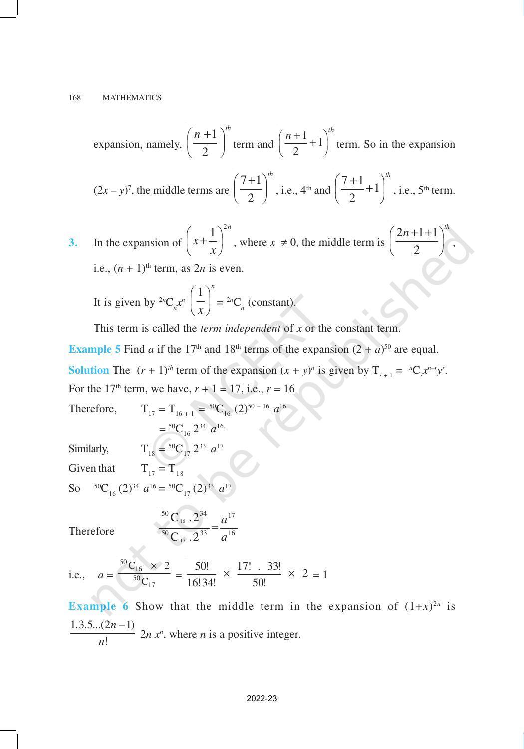 NCERT Book for Class 11 Maths Chapter 8 Binomial Theorem - Page 9