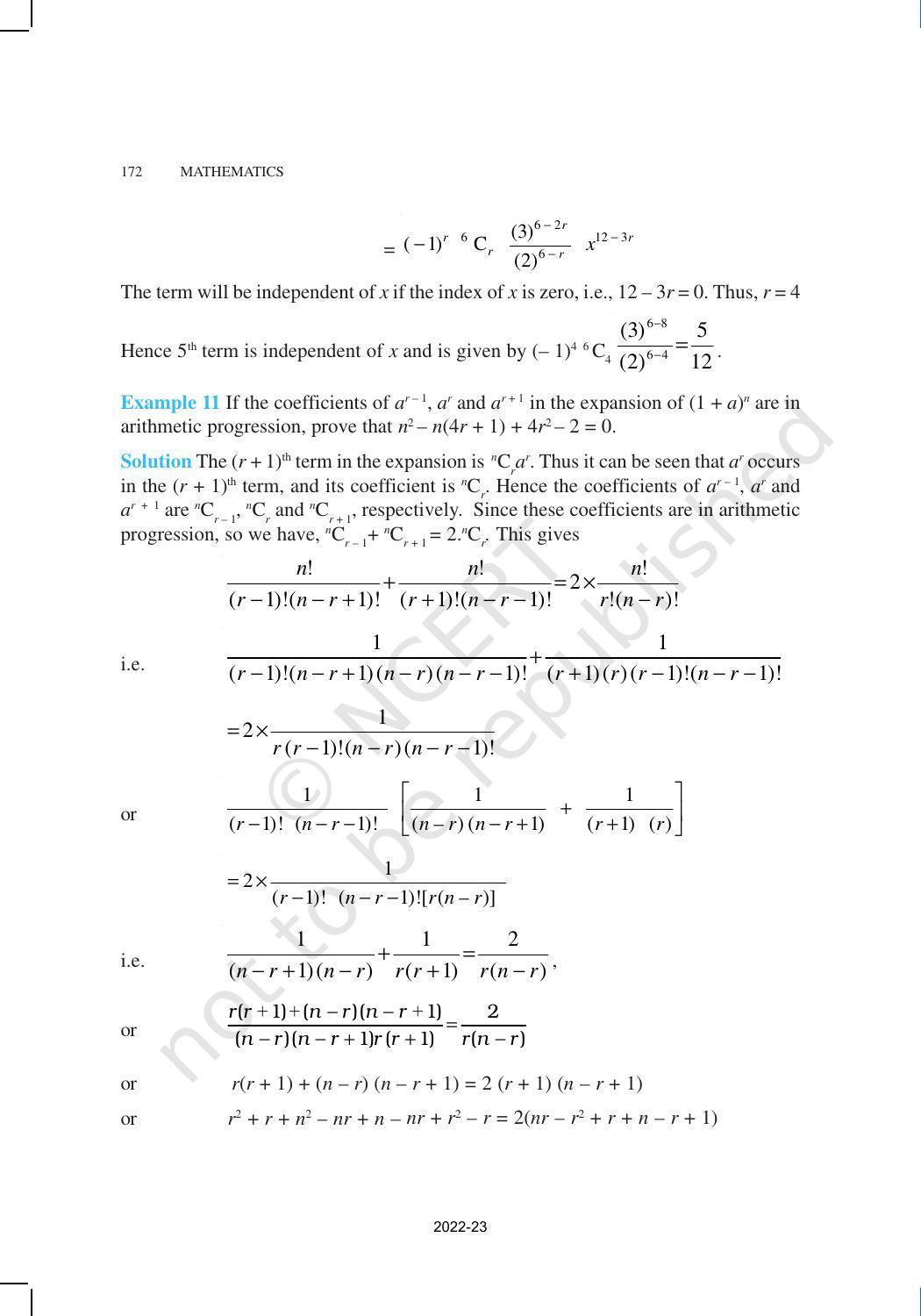 NCERT Book for Class 11 Maths Chapter 8 Binomial Theorem - Page 13