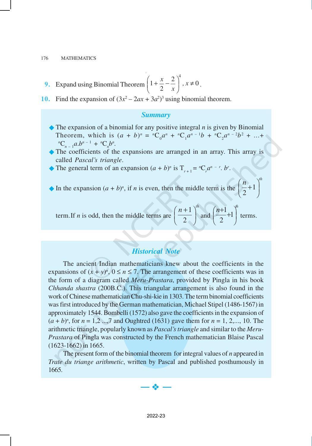 NCERT Book for Class 11 Maths Chapter 8 Binomial Theorem - Page 17