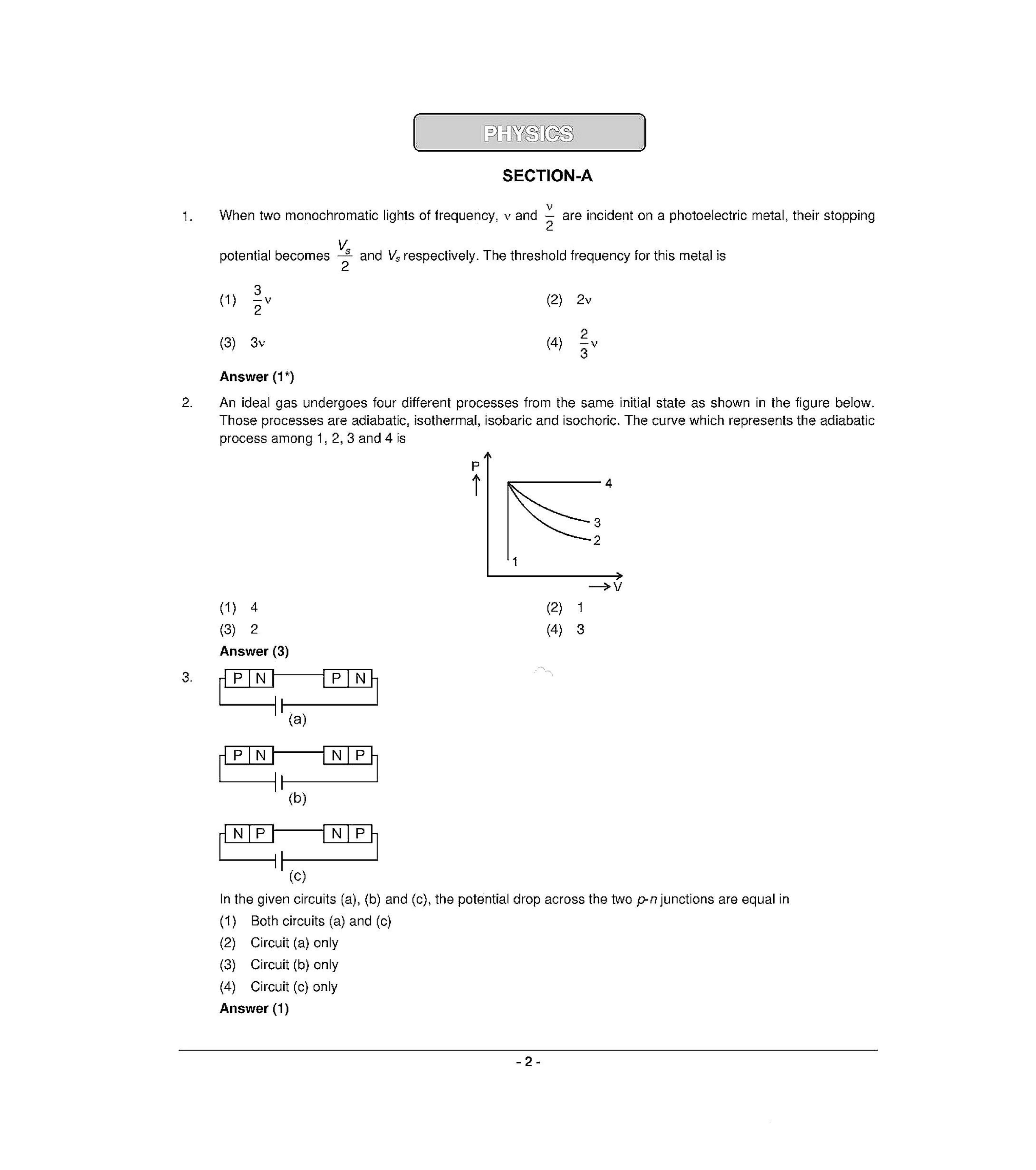 NEET R4 2022 Question Paper - Page 1