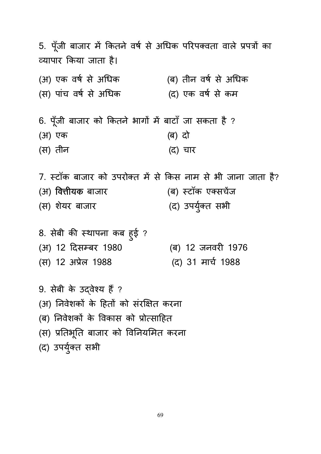 RBSE 2023 Class 12 Business Studies Question Bank - Page 69