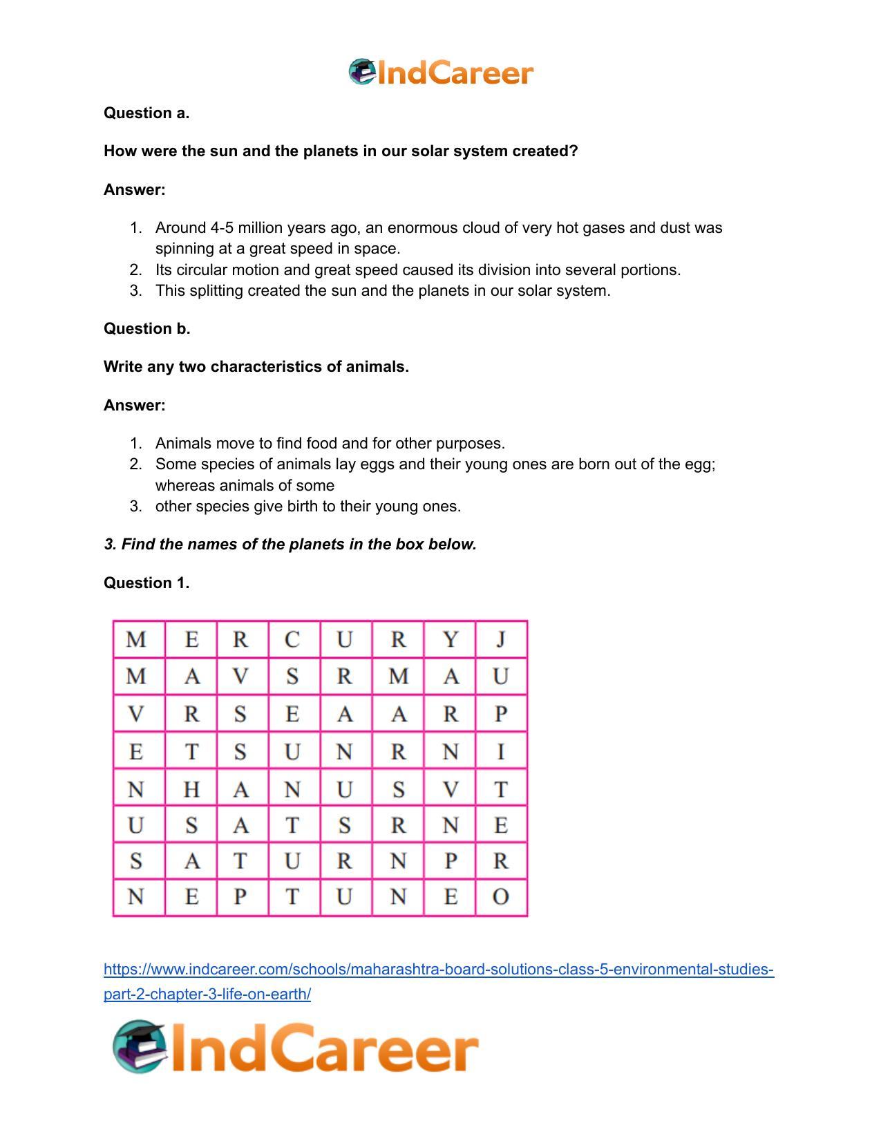 Maharashtra Board Solutions Class 5-Environmental Studies (Part 2): Chapter 3- Life on Earth - Page 3