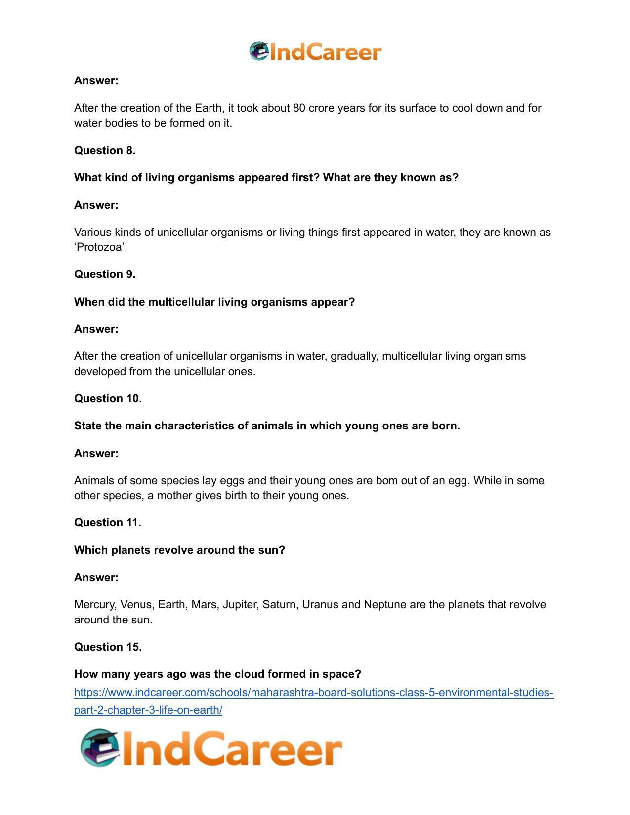 Maharashtra Board Solutions Class 5-Environmental Studies (Part 2): Chapter 3- Life on Earth - Page 8
