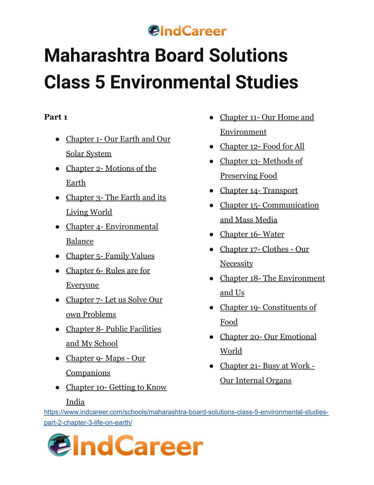 Maharashtra Board Solutions Class 5-Environmental Studies (Part 2): Chapter 3- Life on Earth - Page 10