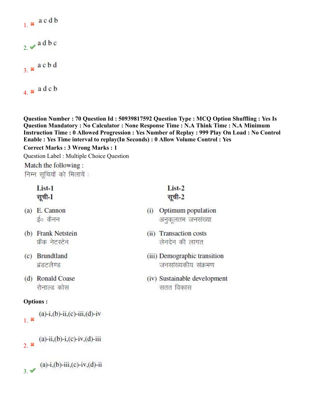 BHU RET Economics 2020 Question Paper  - Page 46
