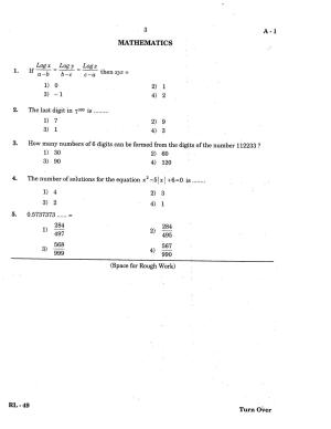 COMEDK UGET 2017 Maths Question Paper