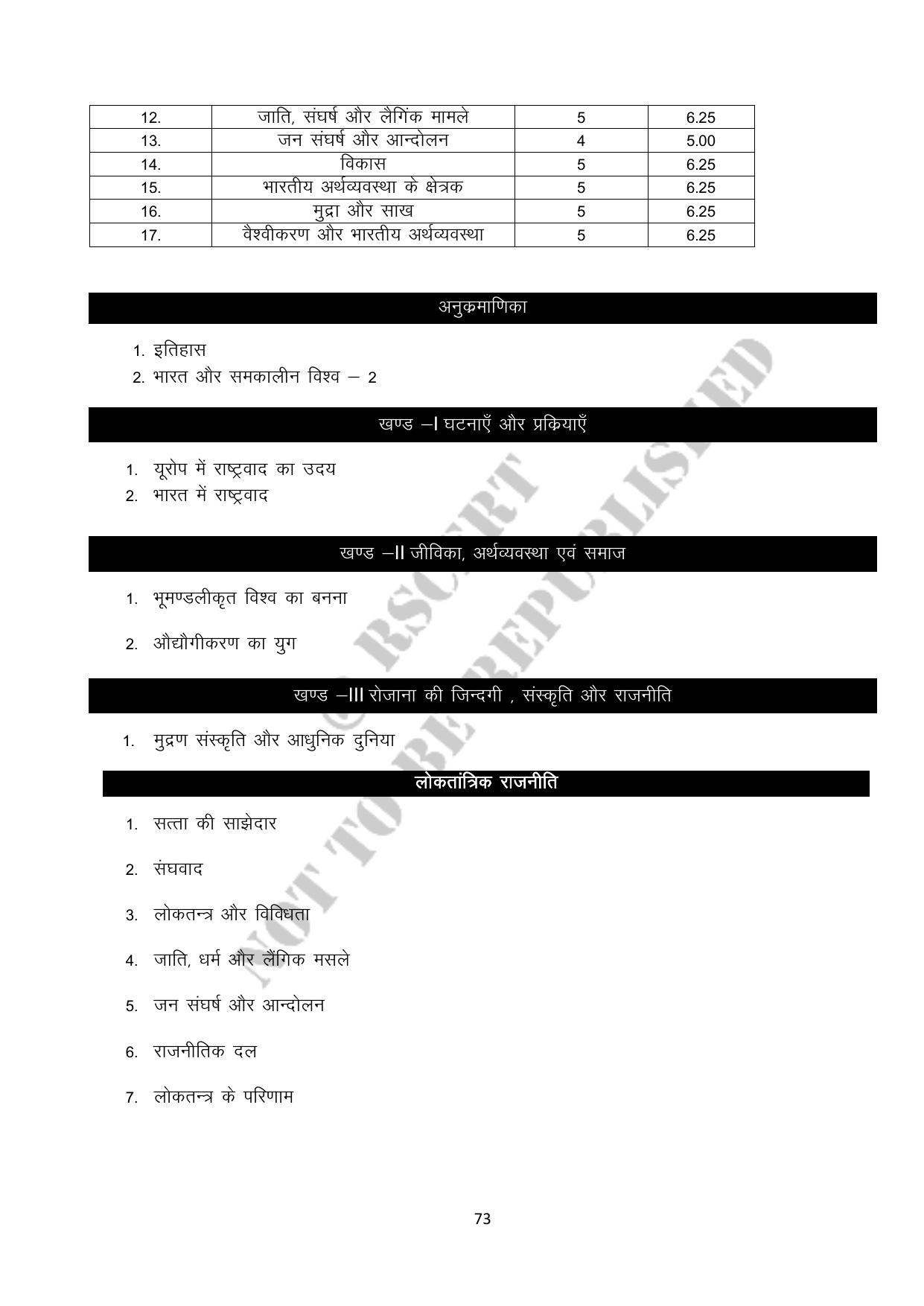 RBSE 2023 Class 10 SST Question Bank - Page 73
