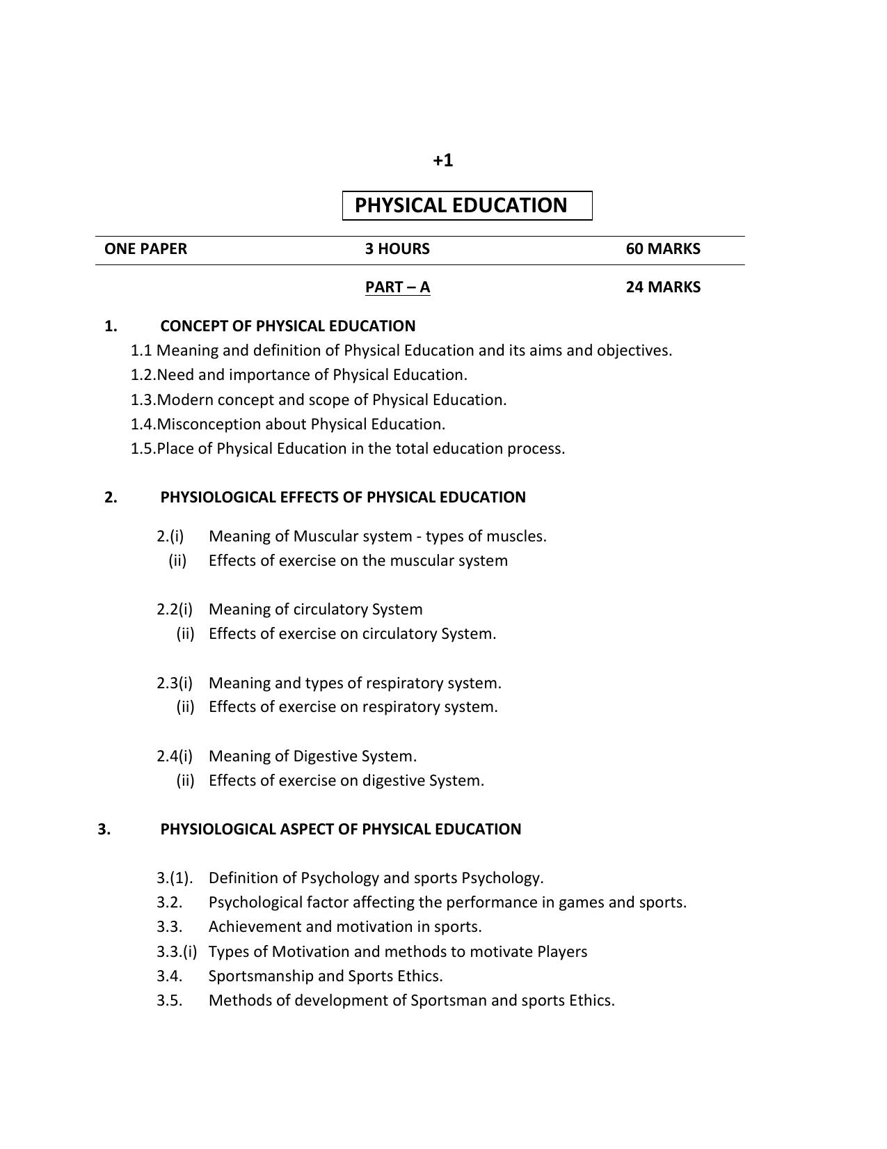 HP Board Class 11th Syllabus for Physical Education - Page 2