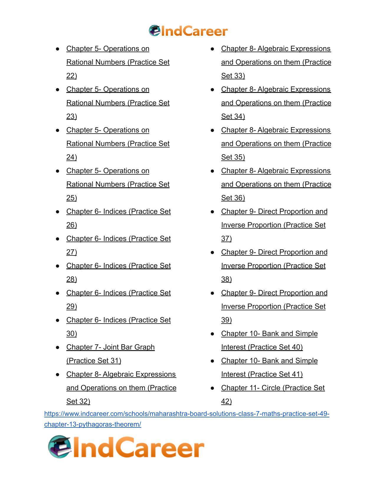Maharashtra Board Solutions Class 7-Maths (Practice Set 49): Chapter 13- Pythagoras Theorem - Page 8