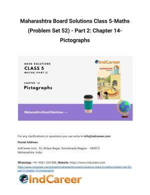 Maharashtra Board Solutions Class 5-Maths (Problem Set 52) - Part 2: Chapter 14- Pictographs