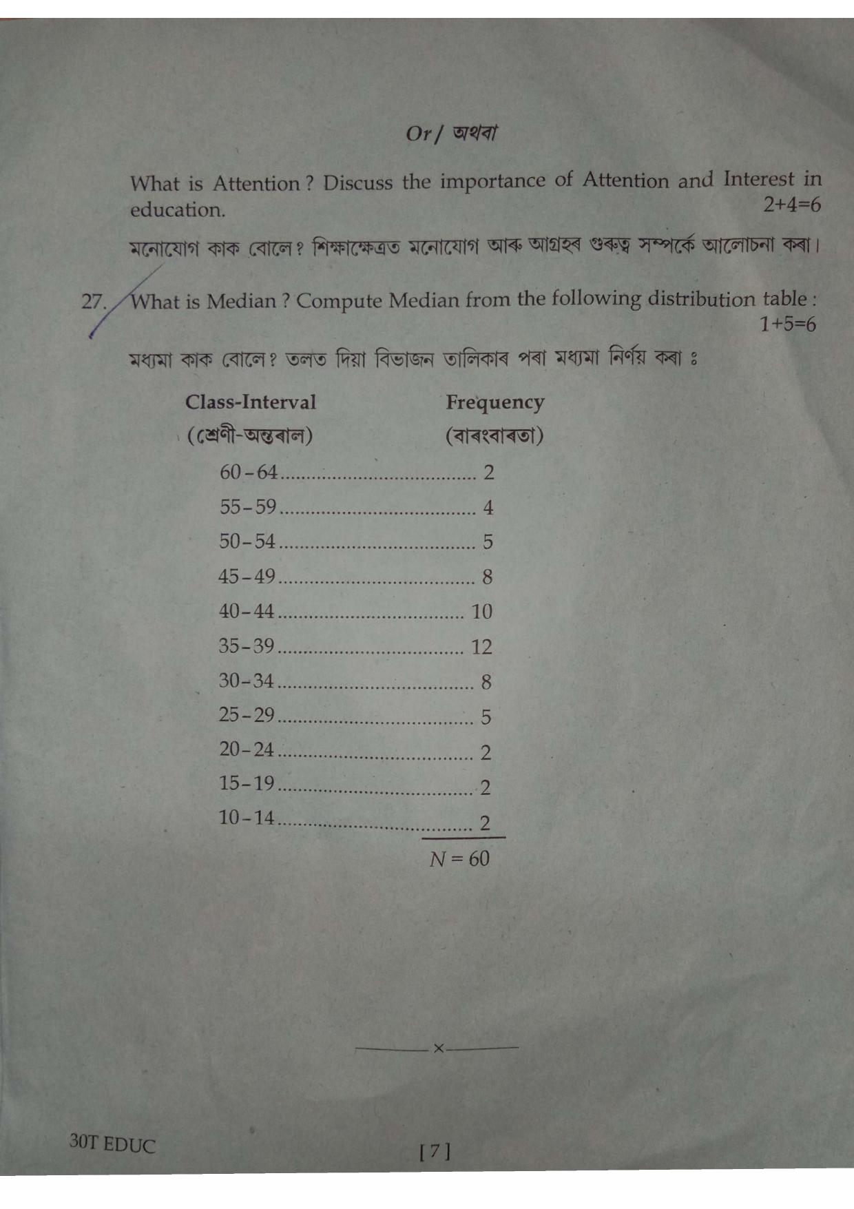 Assam HS 2nd Year Education 2020 Question Paper - Page 7