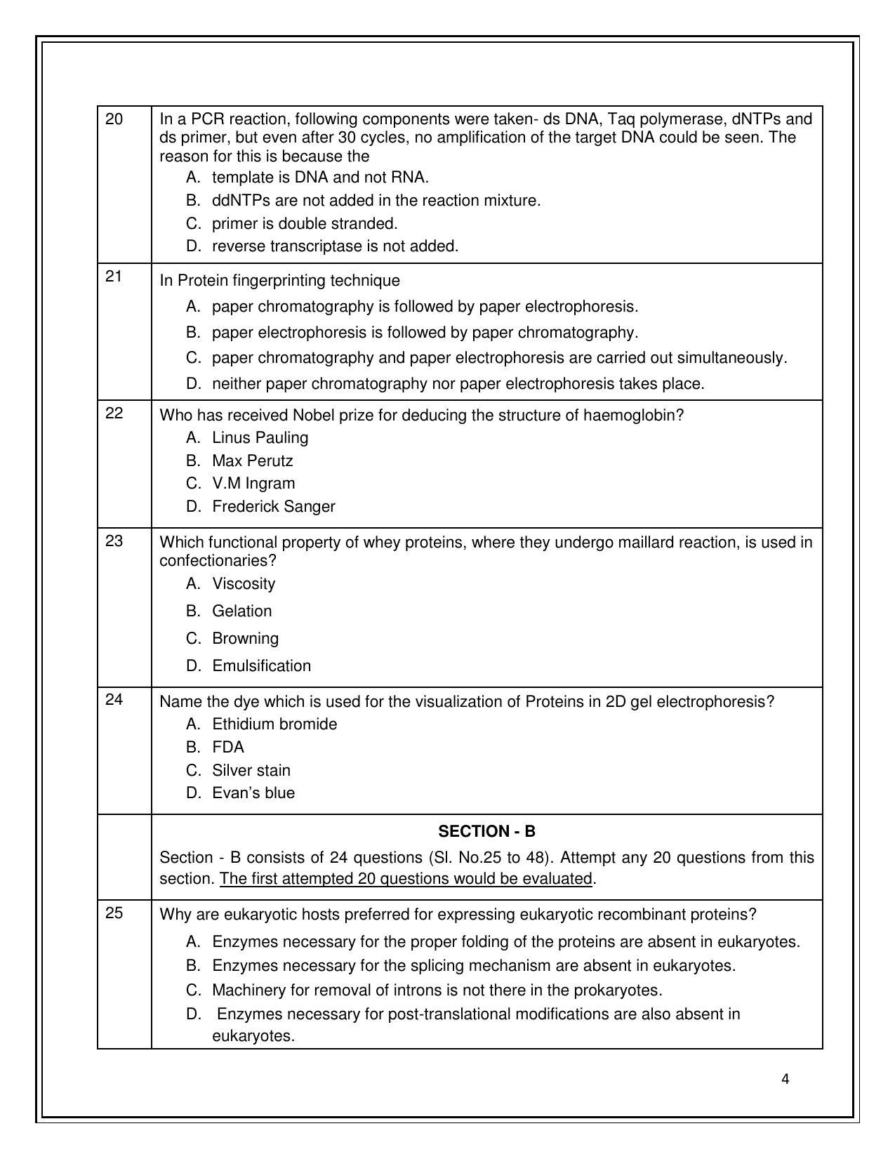 CBSE Class 12th Biotechnology Sample Question Paper 2021-22 - Page 4