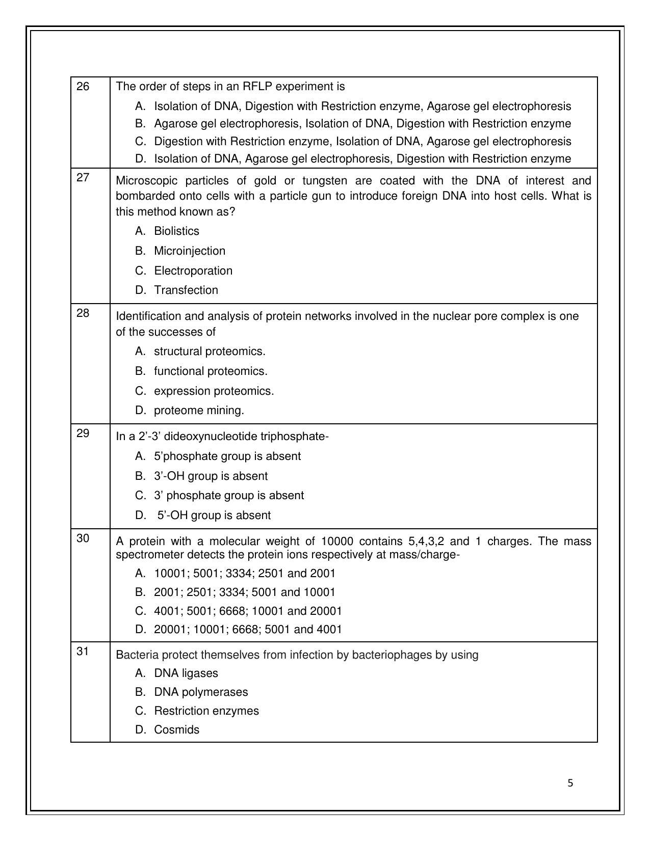 CBSE Class 12th Biotechnology Sample Question Paper 2021-22 - Page 5