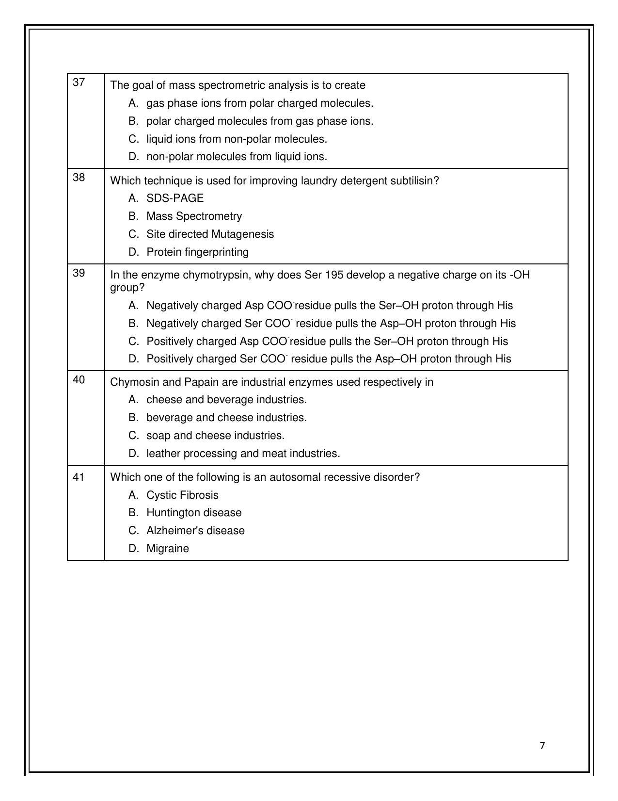 CBSE Class 12th Biotechnology Sample Question Paper 2021-22 - Page 7