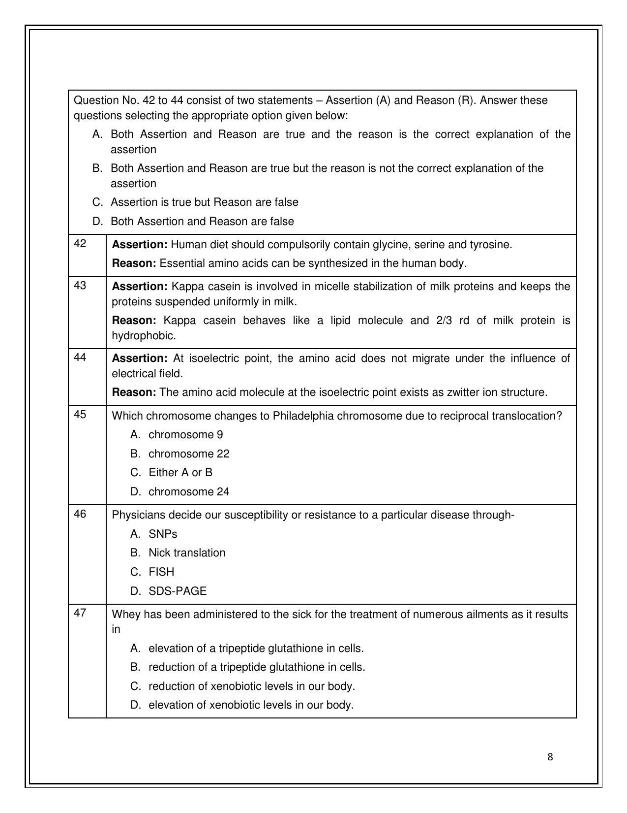 CBSE Class 12th Biotechnology Sample Question Paper 2021-22 - Page 8