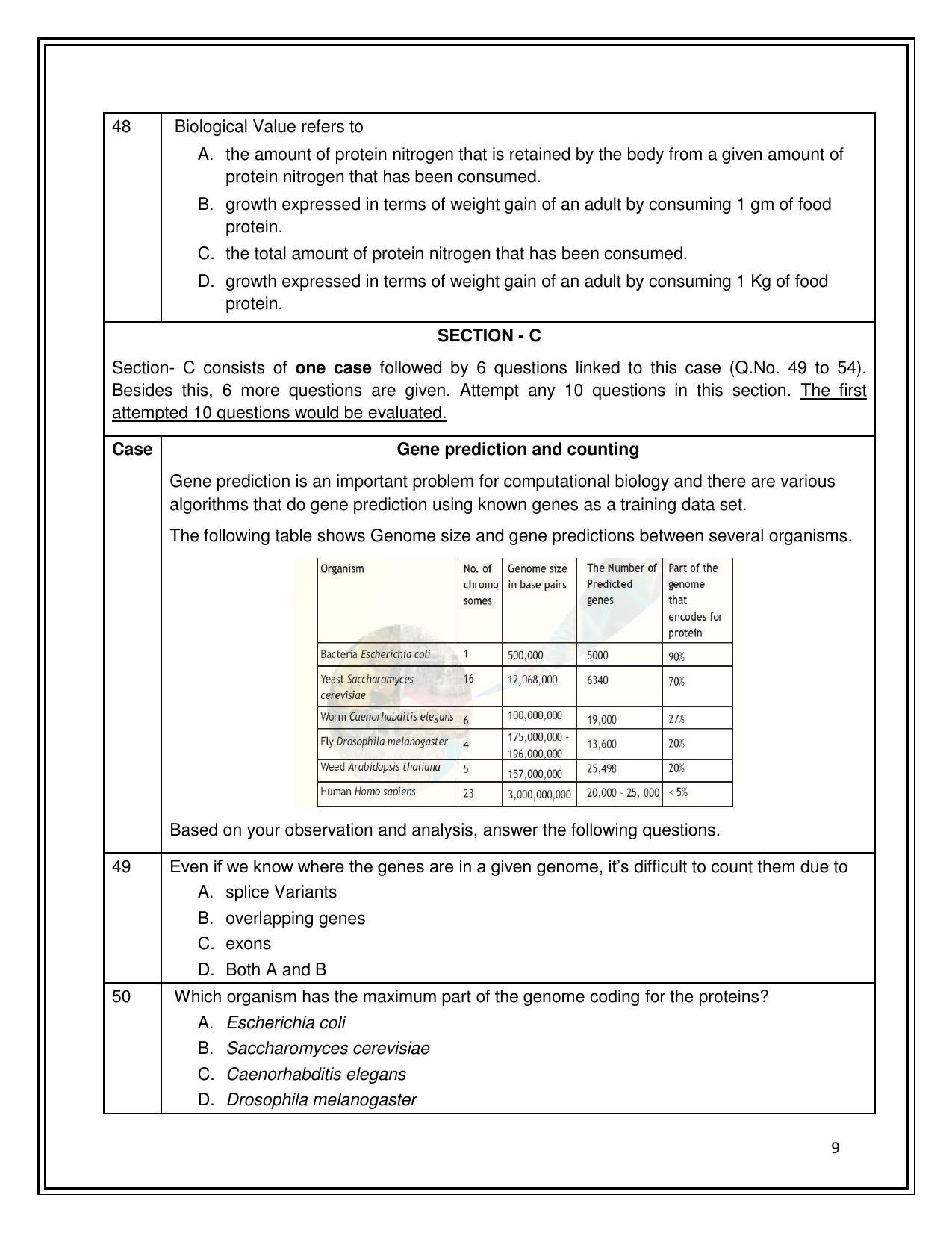 CBSE Class 12th Biotechnology Sample Question Paper 2021-22 - Page 9