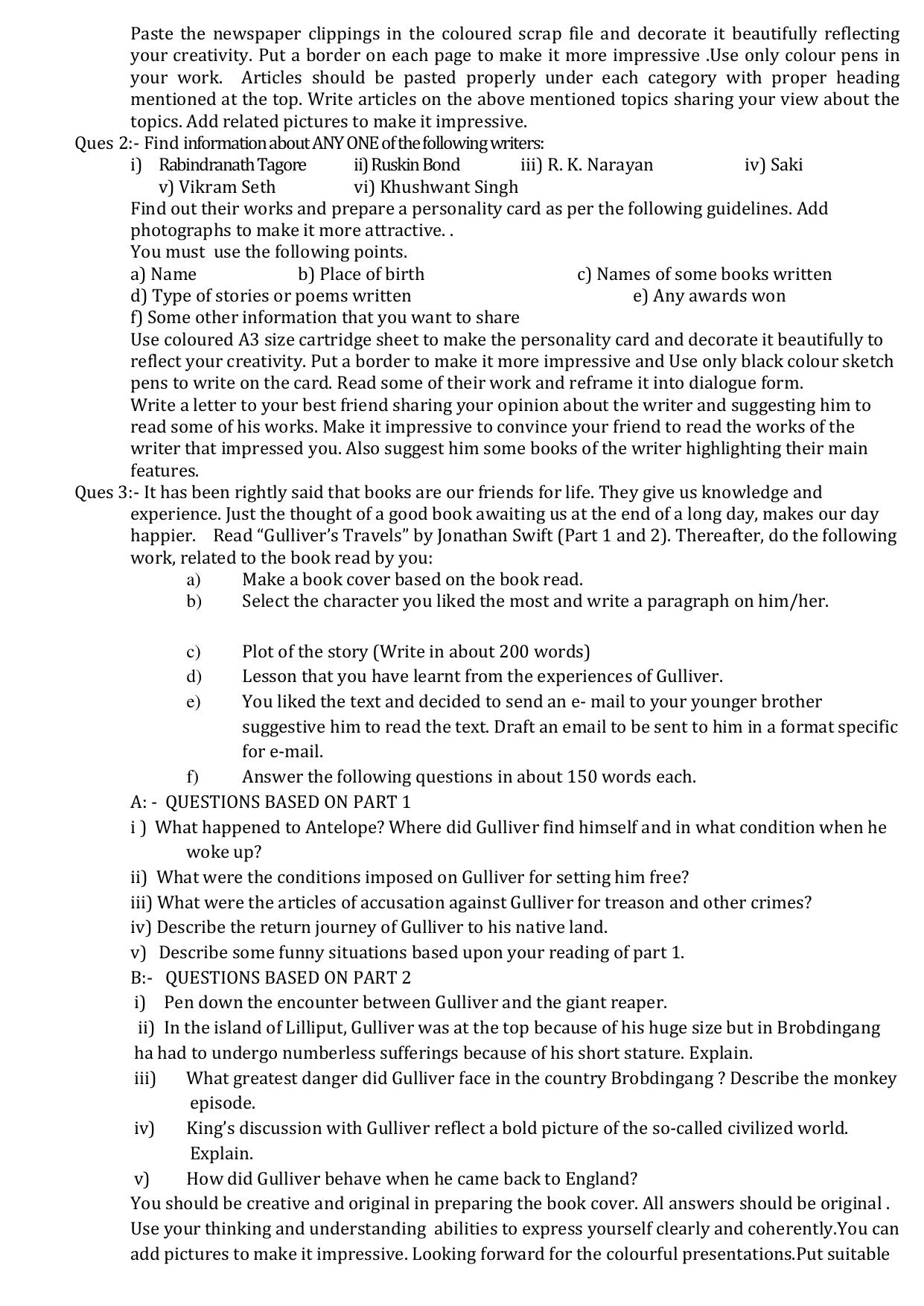 CBSE Worksheets for Class 9 Assignment 3 - Page 2