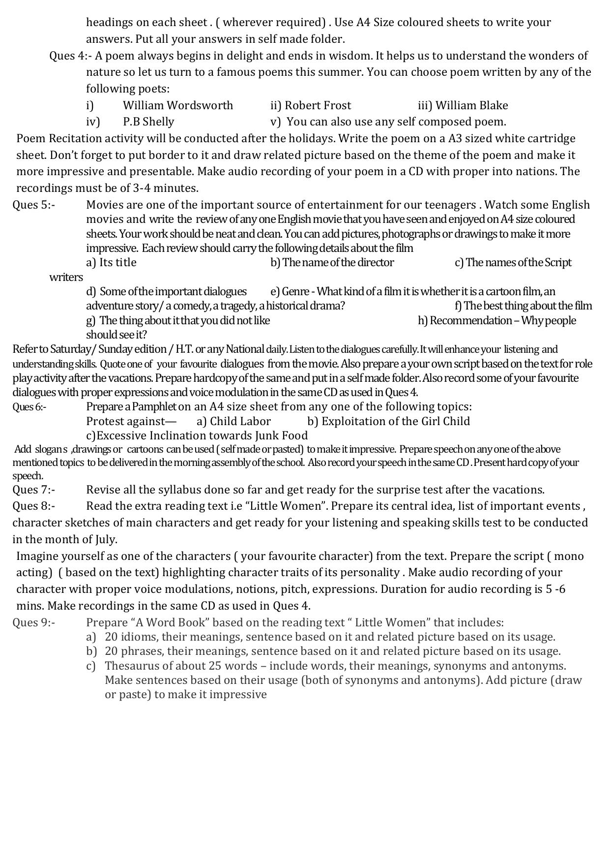 CBSE Worksheets for Class 9 Assignment 3 - Page 3
