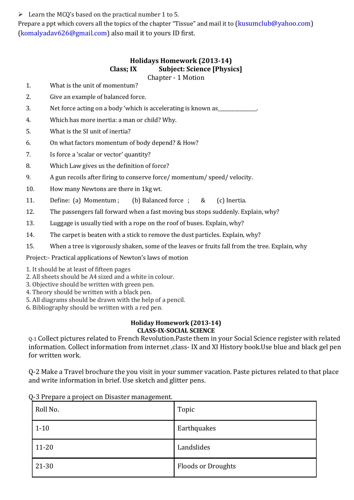 CBSE Worksheets for Class 9 Assignment 3 - Page 5