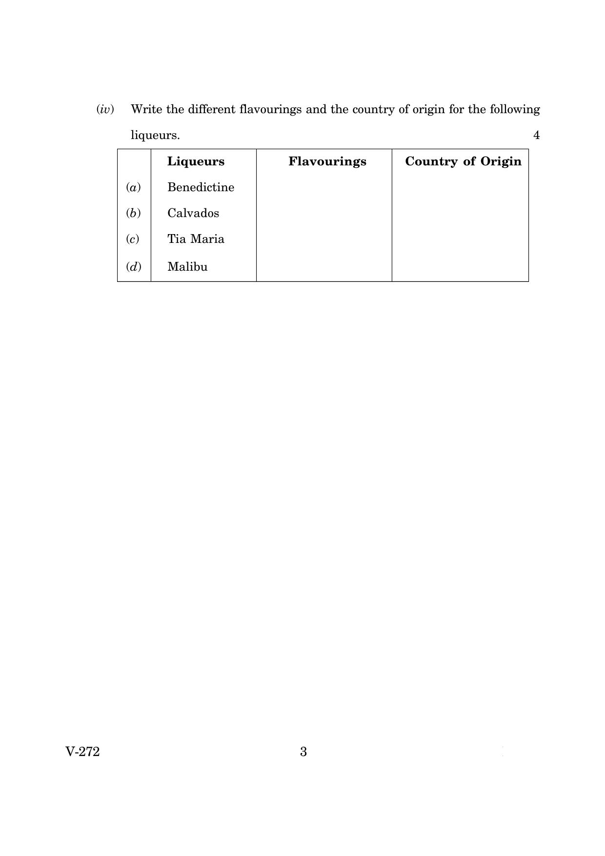 Goa Board Class 12 Food & Beverage Service 2019 (March 2019) Question Paper - Page 3