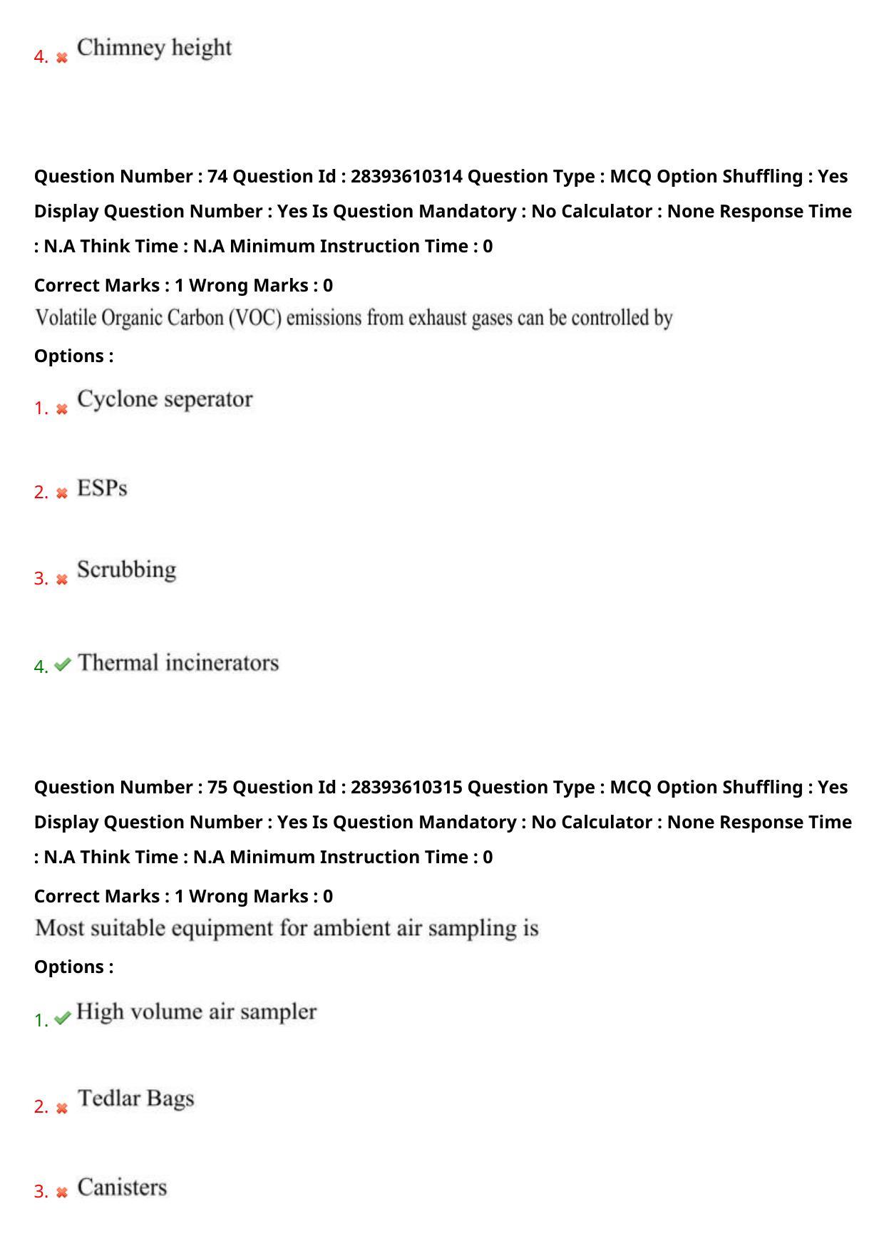 TS PGECET 2023: EM - ENVIRONMENTAL MANAGEMENT Question Papers - Page 42