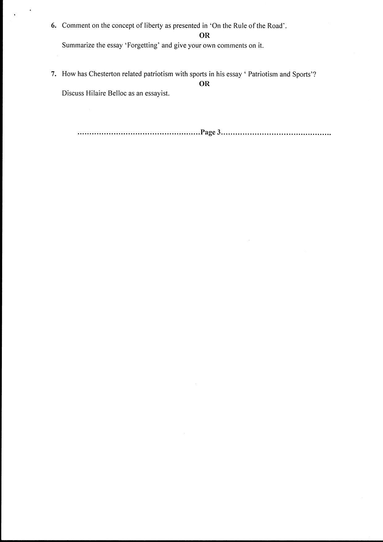 Bilaspur University Question Paper June 2022:M.A. English (Second Semester) Modern Literature Poerty & Prose Paper 1 - Page 3