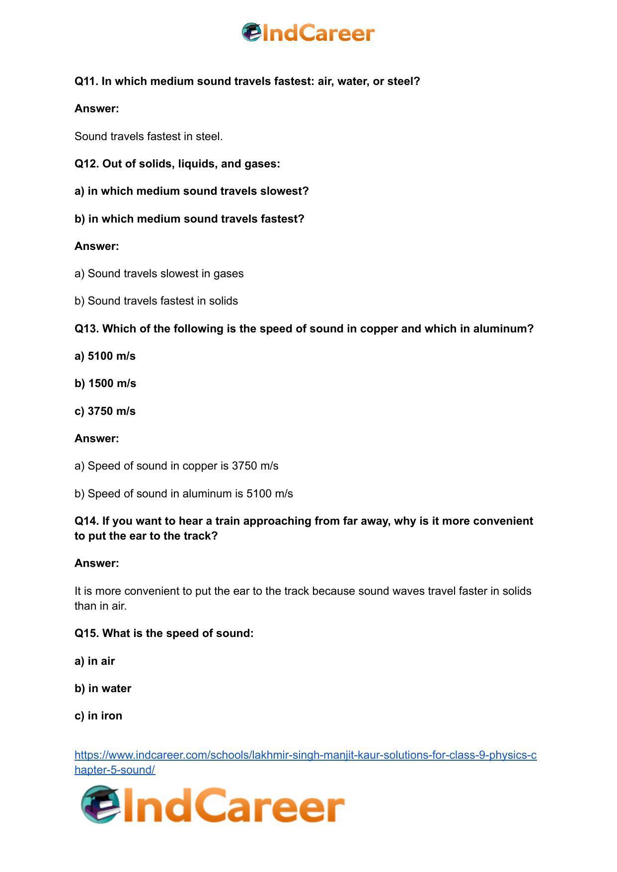 Lakhmir Singh Manjit Kaur Solutions for Class 9 Physics: Chapter 5- Sound - Page 4