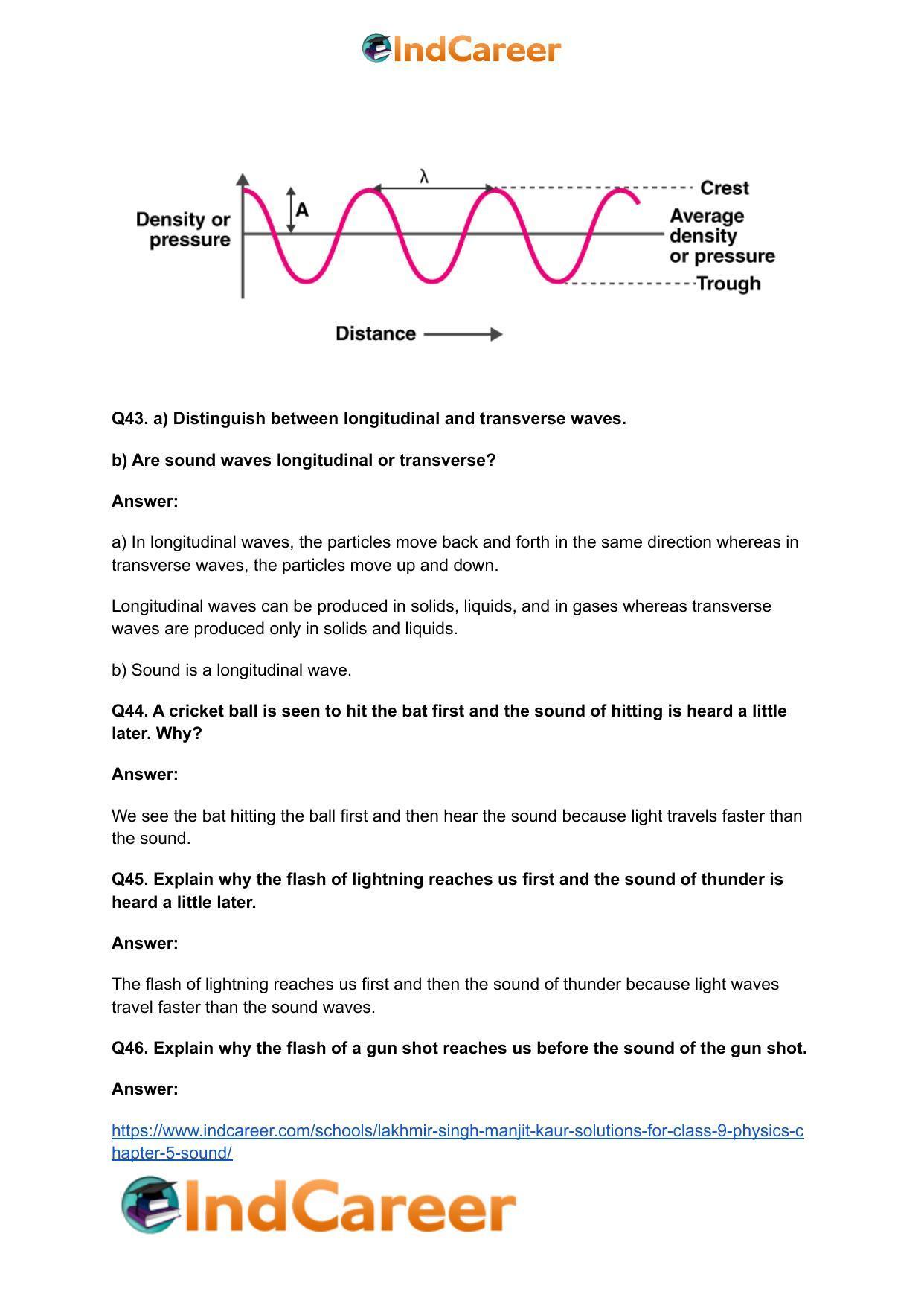 Lakhmir Singh Manjit Kaur Solutions for Class 9 Physics: Chapter 5- Sound - Page 10
