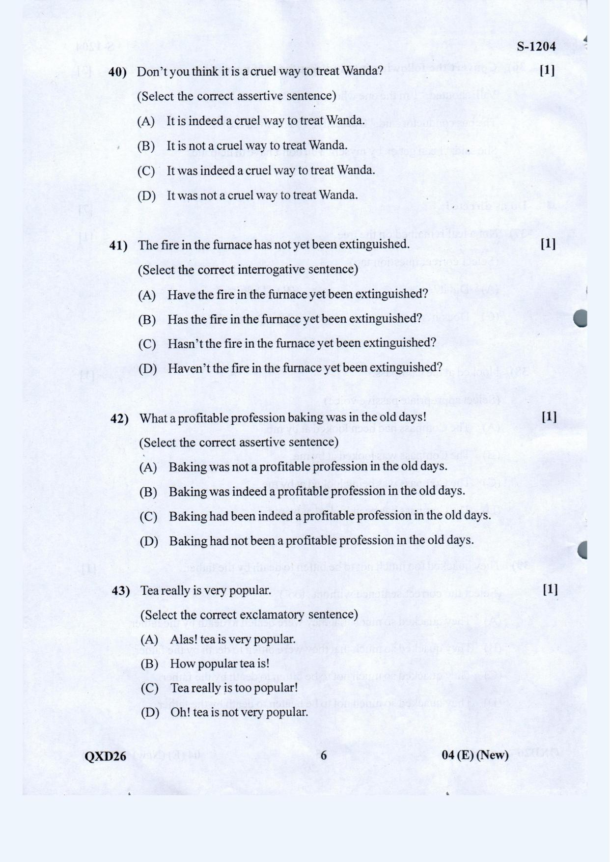 Gujarat Board Class 10th English F.L. May 2021 Question Paper - Page 6