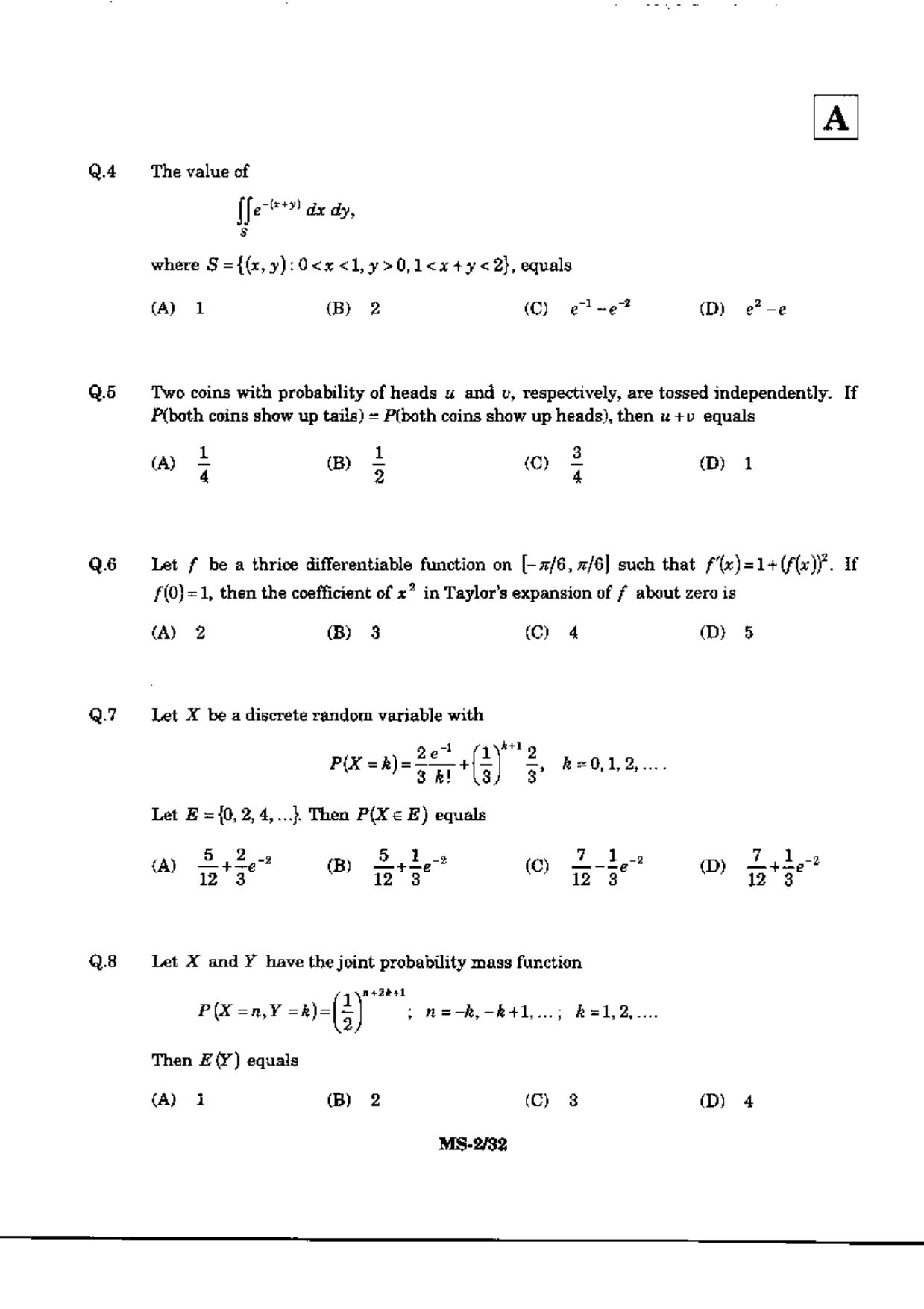 JAM 2010: MS Question Paper - Page 4