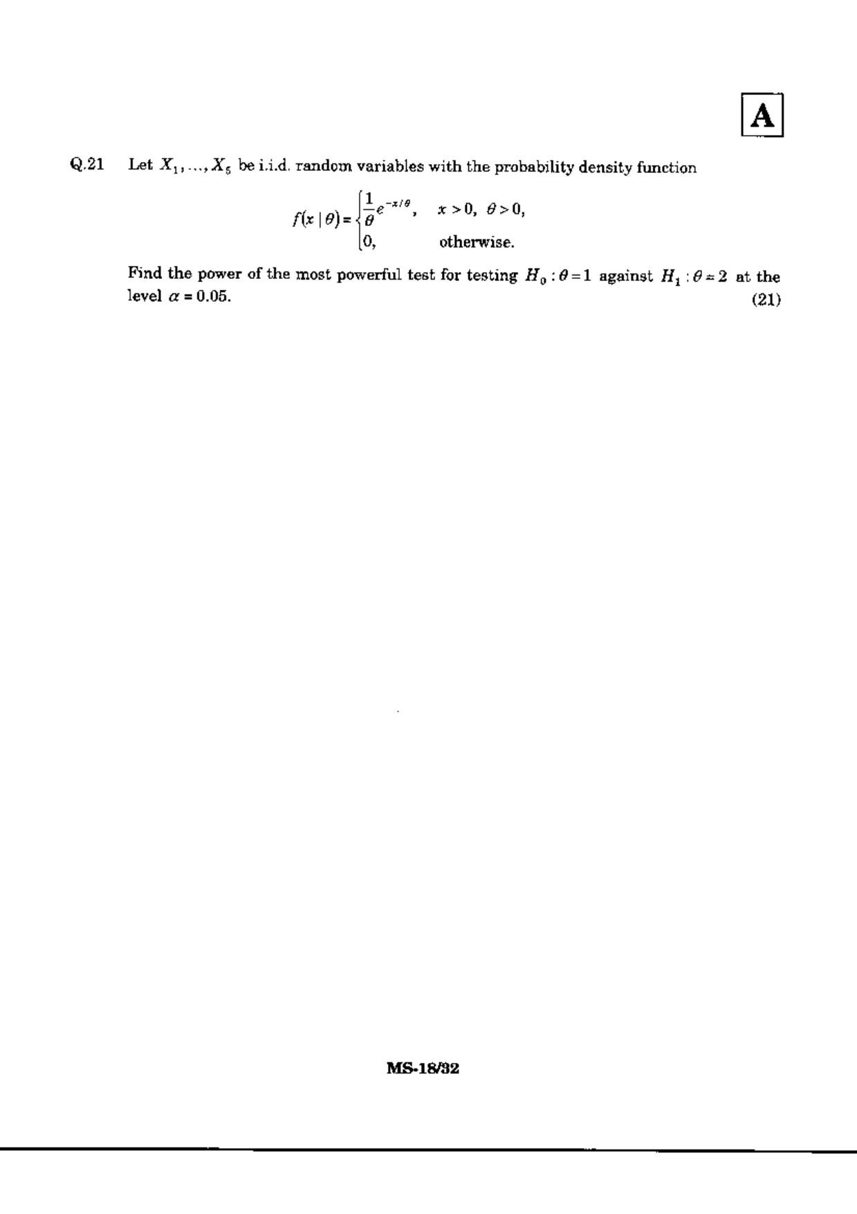 JAM 2010: MS Question Paper - Page 20