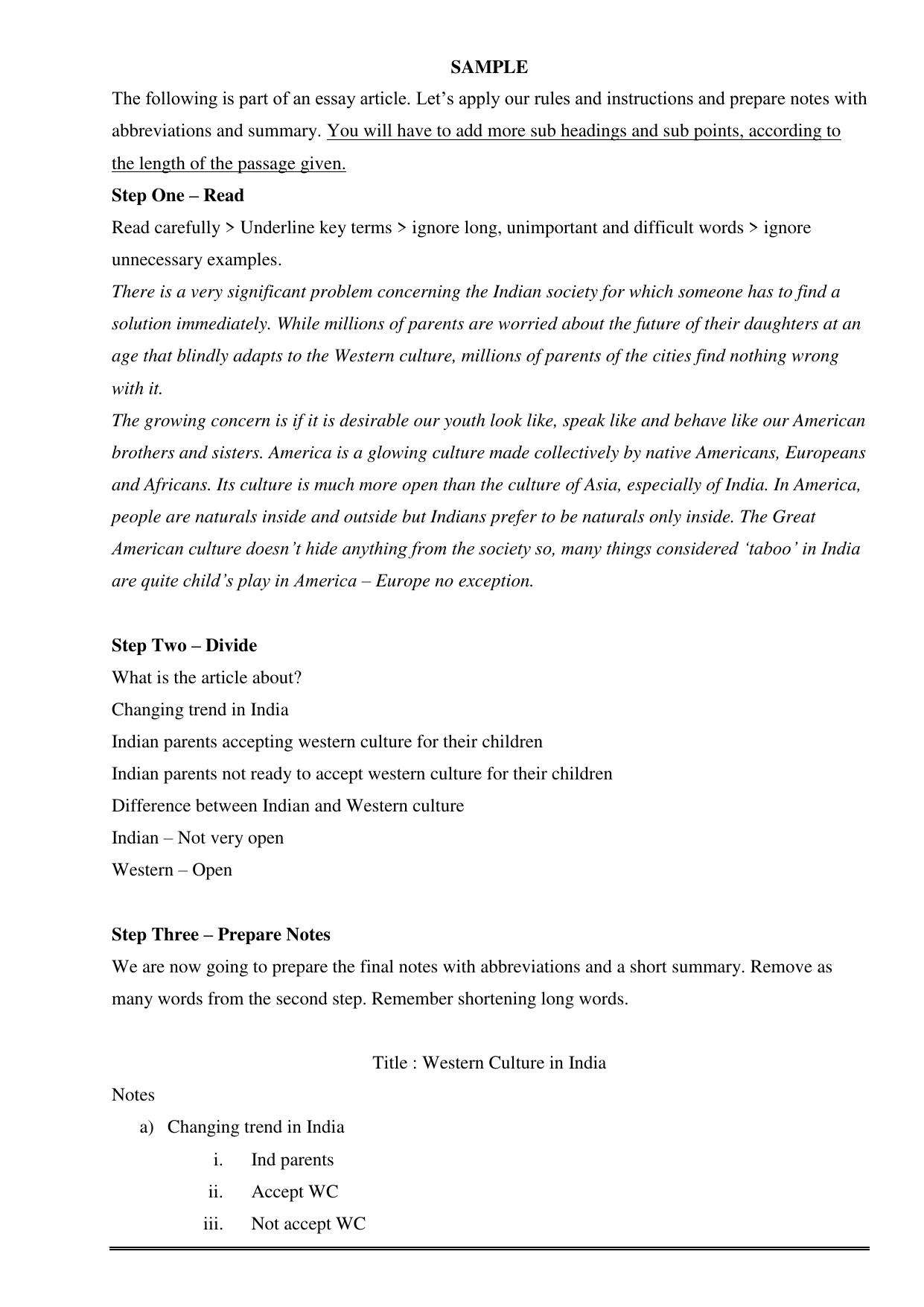 CBSE Worksheets for Class 11 English Note Making and Summarization Assignment - Page 6
